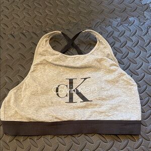 Calvin Klein Heather Gray Racerback Bra